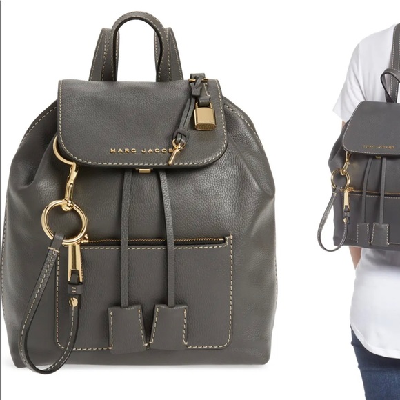 Mark Jacobs bold grain leather backpack grey - Picture 8 of 10